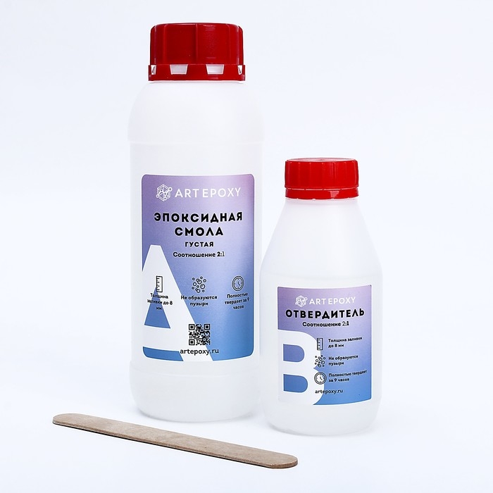 Эпоксидная смола для творчества ArtEpoxy Густая, 600 г Эпоксидная смола для творчества ArtEpoxy Густая, 600 г
