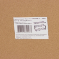 Обувница 3-х ярусная«Шестёрка», 59×31×46 см, цвет чёрный Обувница 3-х ярусная«Шестёрка», 59×31×46 см, цвет чёрный