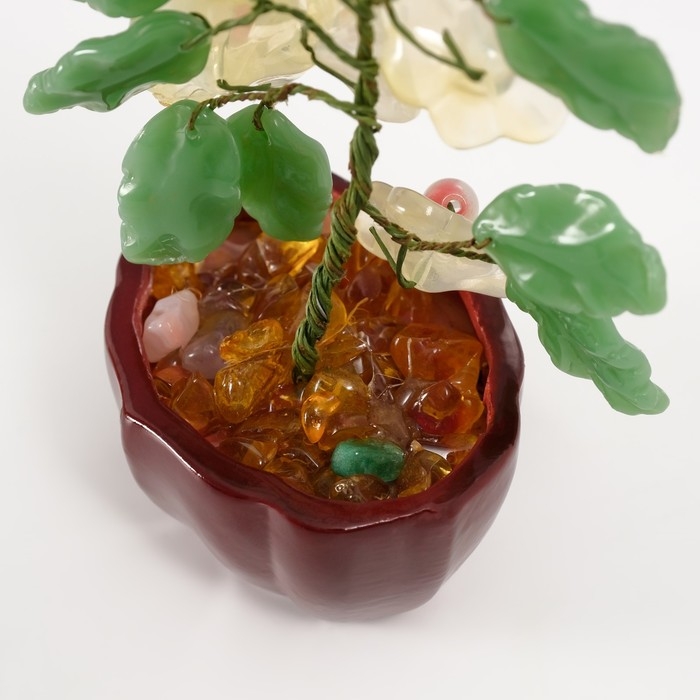 Сувенир бонсай Сувенир бонсай "Цветочное дерево" жёлтый 5 цветков 7х5,2х13 см