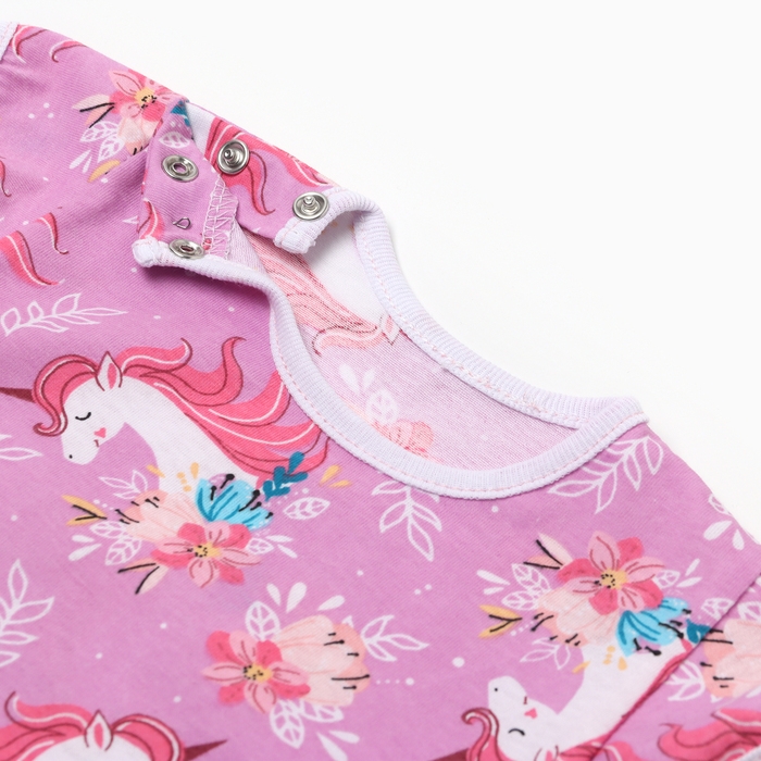 Песочник детский "Алеша", цвет розовый/единорог, рост 80