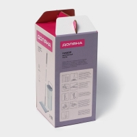 Швабра с отжимом и ведро Доляна: ведро с 2 отсеками 21&times;18&times;37, швабра 32&times;12&times;128 см, отсек= 4 л, дополнительная насадка из микрофибры