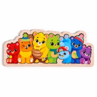 Головоломка деревянная для детей &laquo;Мишки&raquo;