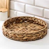 Корзинка для подачи Доляна &laquo;Камыш&raquo;, d=32 см, из соломы