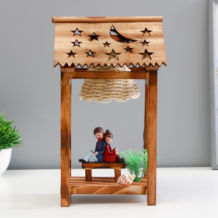 Настольная лампа "Влюбленная пара" Е12 10х14х28 см