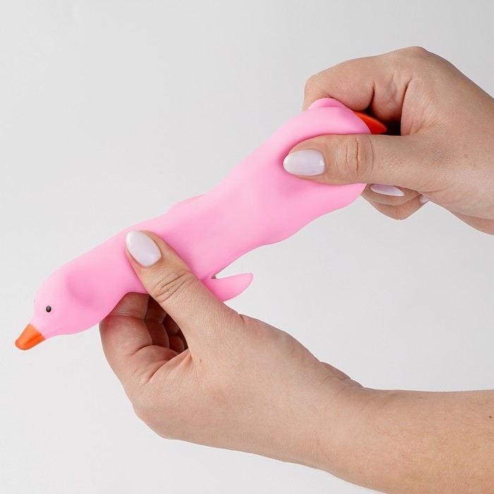 Мялка антистресс тянучка &laquo;Утка&raquo;, в пакете, с песком, МИКС