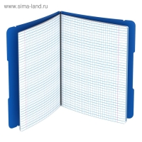 Тетрадь 48 листов в клетку, ErichKrause FolderBook, съёмная пластиковая обложка, на резинке, блок офсет 100% белизна, синяя Тетрадь 48 листов в клетку, ErichKrause FolderBook, съёмная пластиковая обложка, на резинке, блок офсет 100% белизна, синяя