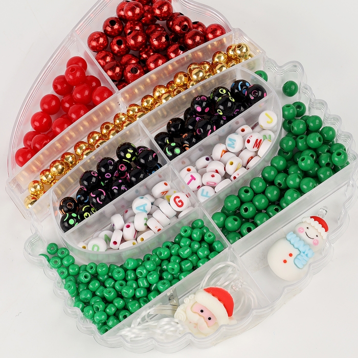 Набор для творчества &laquo;Новогоднее украшение из бусин&raquo;, виды МИКС