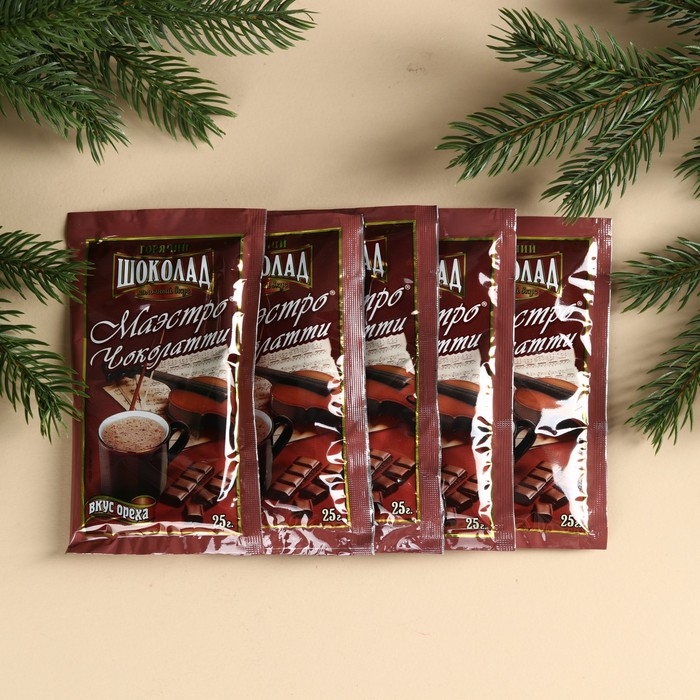 Горячий шоколад в коробке &laquo;Тёплых праздников&raquo;, 125 г (5 шт. х 25 г).