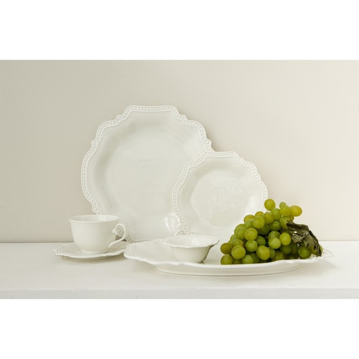 Блюдо фарфоровое Magistro «Сюита», d=30,5 см, цвет белый Блюдо фарфоровое Magistro «Сюита», d=30,5 см, цвет белый