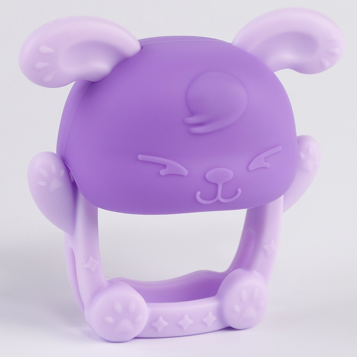 Прорезыватель силиконовый для зубов «Зайка», цвет фиолетовый Прорезыватель силиконовый для зубов «Зайка», цвет фиолетовый