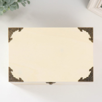 Шкатулка для росписи дерево "С уголками" 8,5х22х14,5 см Шкатулка для росписи дерево "С уголками" 8,5х22х14,5 см