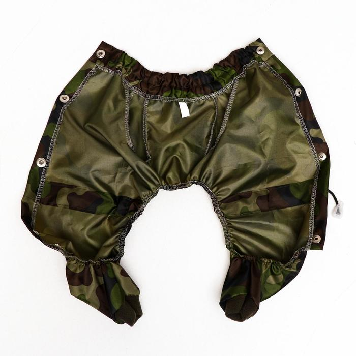 Комбинезон для животных, без подклада, S (ДС 20-22, ОШ 26, ОГ 30-34 см), камуфляж