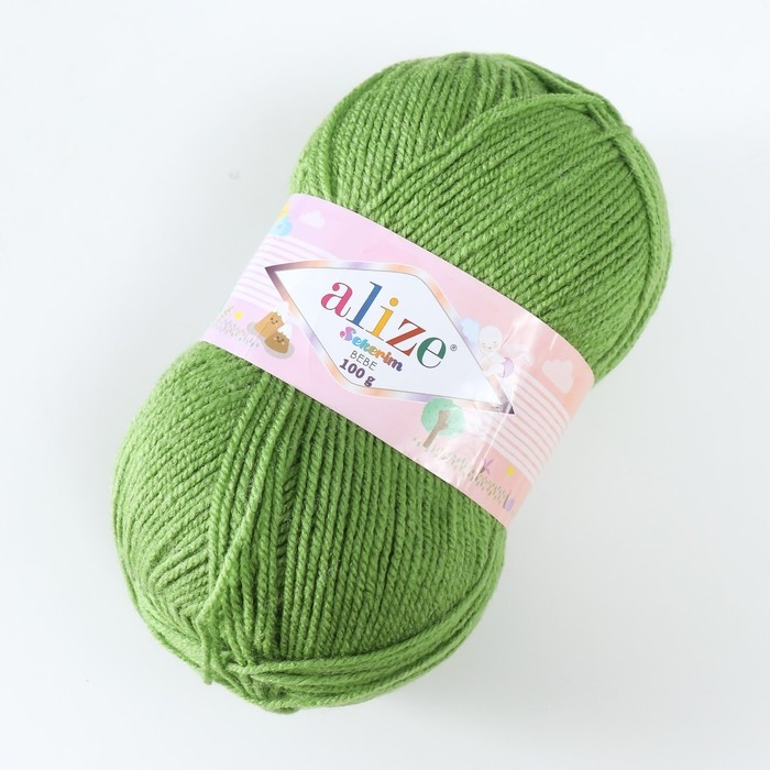 Пряжа Пряжа "Sekerim Bebe" 100% акрил 320м/100гр (210 зелёный)