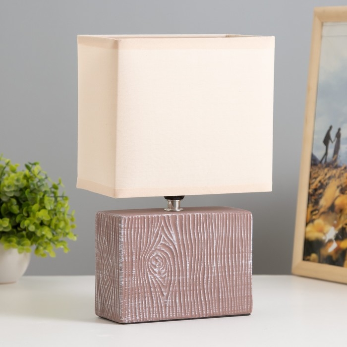 Настольная лампа Настольная лампа "Норма" Е14 40Вт кофе 17,5х10,5х28,5 см RISALUX