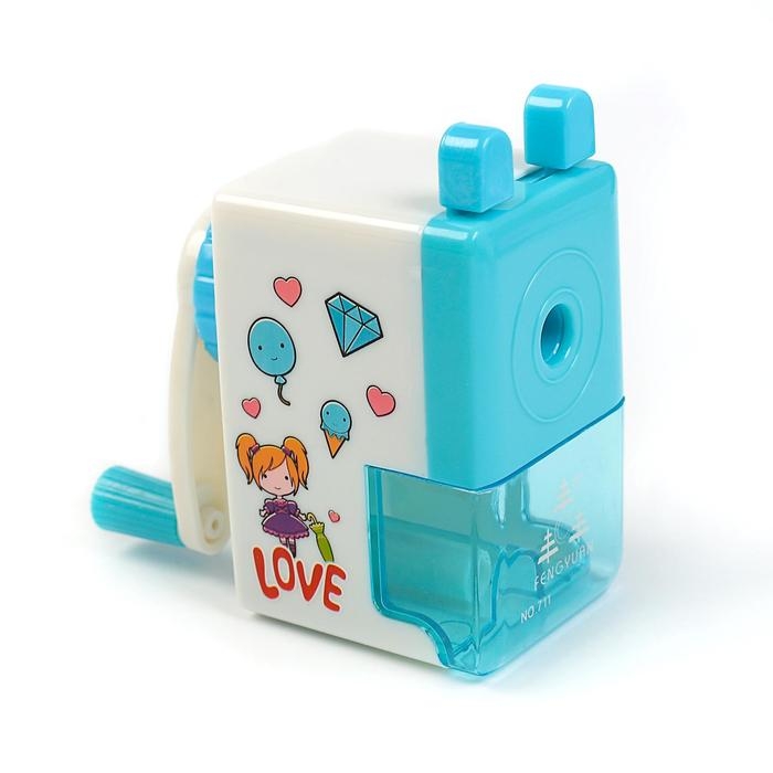 Точилка механическая с контейнером Точилка механическая с контейнером "Классика", МИКС