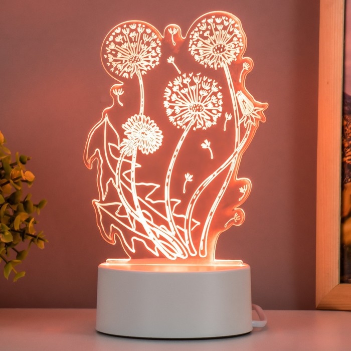 Светильник Светильник "Одуванчик" LED белый 11х9,5х15 см RISALUX