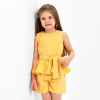Комплект для девочки (майка и шорты) KAFTAN, р.38 (146-152), желтый