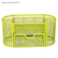 Подставка для канцелярских мелочей 9 отделений, сетка металл, зелёная Подставка для канцелярских мелочей 9 отделений, сетка металл, зелёная