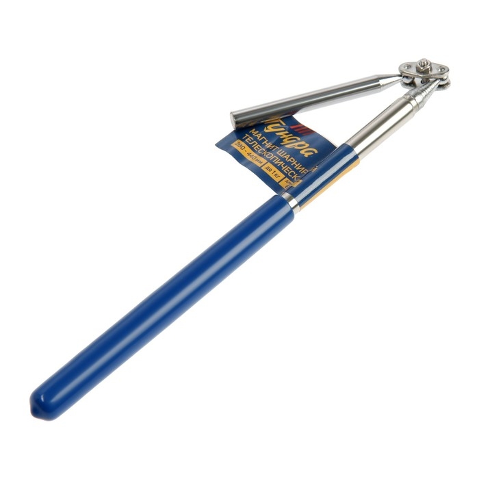 Магнит шарнирный телескопический ТУНДРА, длина изгиба 60 мм, 280 - 440 мм, до 0.5 кг Магнит шарнирный телескопический ТУНДРА, длина изгиба 60 мм, 280 - 440 мм, до 0.5 кг