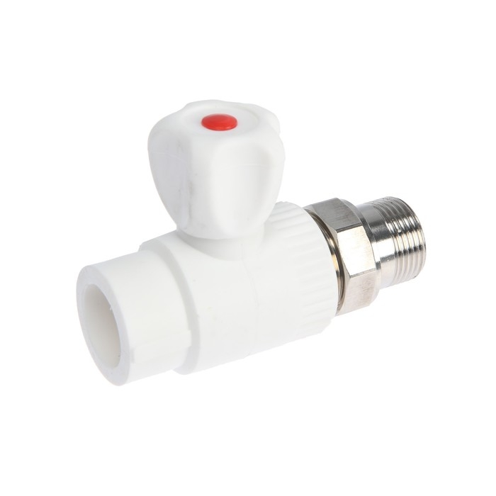 Кран шаровой для радиатора ZEIN, полипропиленовый, прямой, d=25 мм х 3/4"