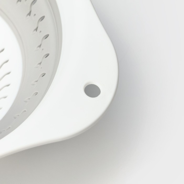 Дуршлаг складной &laquo;Флекс&raquo;, 2,2 л, 29,5&times;24&times;10,5 см, цвет смоки