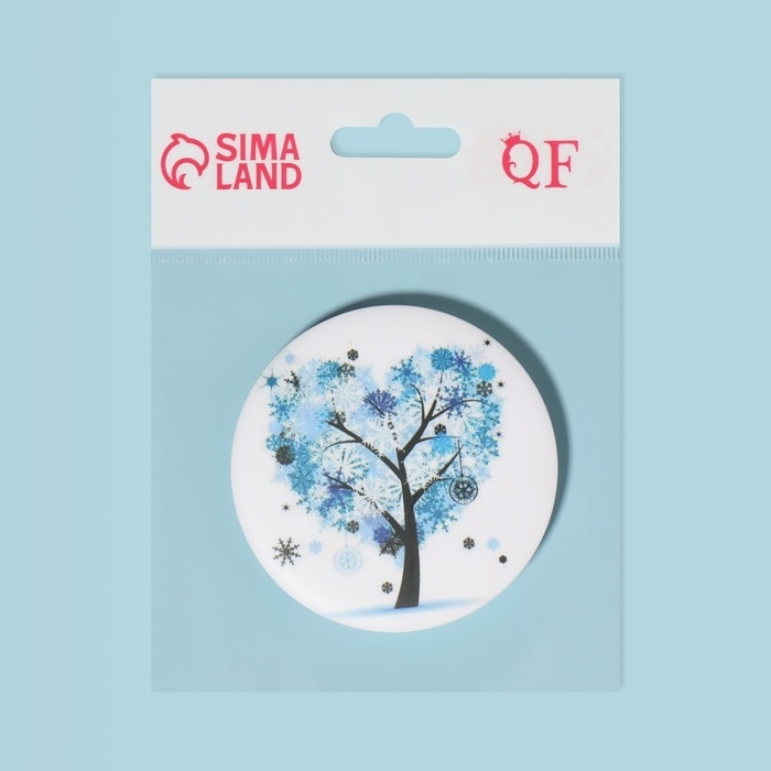 Зеркало складное &laquo;Деревья&raquo;, d = 7,5 см, с увеличением, рисунок МИКС