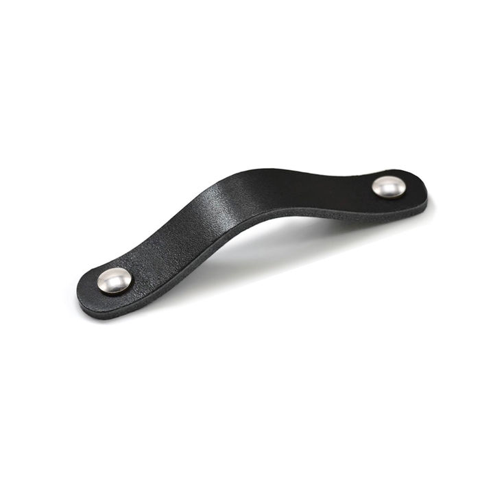 Ручка-скоба CAPPIO RSC010, кожа, м/о 96 мм, цвет черный Ручка-скоба CAPPIO RSC010, кожа, м/о 96 мм, цвет черный