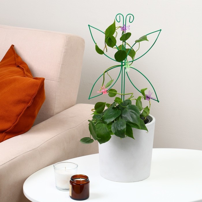 Шпалера, 44 &times; 24 &times; 0.3 см, металл, зелёная, &laquo;Мотылёк&raquo;