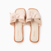 Тапочки женские с открытым носом, размер 38-39, цвет молочный