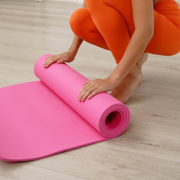Коврик для йоги Sangh, 183&times;61&times;0,8 см, цвет розовый