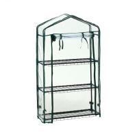 Парник-стеллаж, 3 полки, 110 &times; 22 &times; 65 см, металлический каркас d = 12 мм, чехол плёнка 80 мкм, Greengo