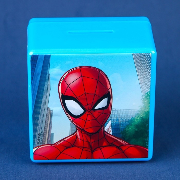 Копилка сейф, 8,8 см х 7,5 см х 8,8 см "Спайдер-мен", Человек-паук
