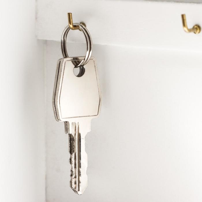 Ключница дерево 2 крючка "Три розы - Sweet home" 20,5х6х15 см