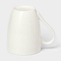 Кружка фарфоровая Доляна White Label, 350 мл, цвет белый