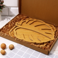 Менажница, набор 2 шт., дерево &laquo;Посуда Уют &raquo;, монстера 30х30 см., менажница 30х30 см.