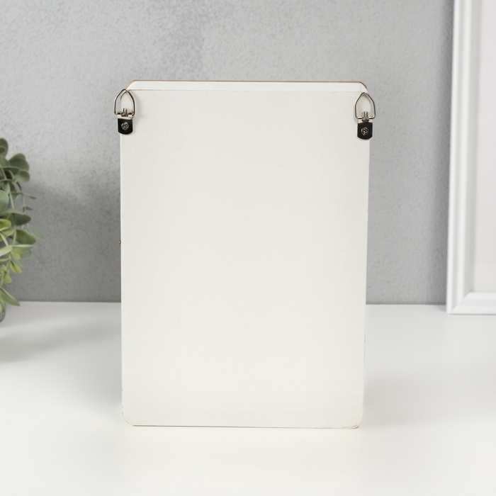 Ключница дерево 6 крючков "Ветка в вазе" 7,5х17х23,5 см