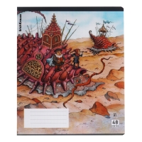 Тетрадь В5, 48 листов в клетку, ErichKrause "Волшебное путешествие", пластиковая обложка, блок офсет 100% белизна, МИКС