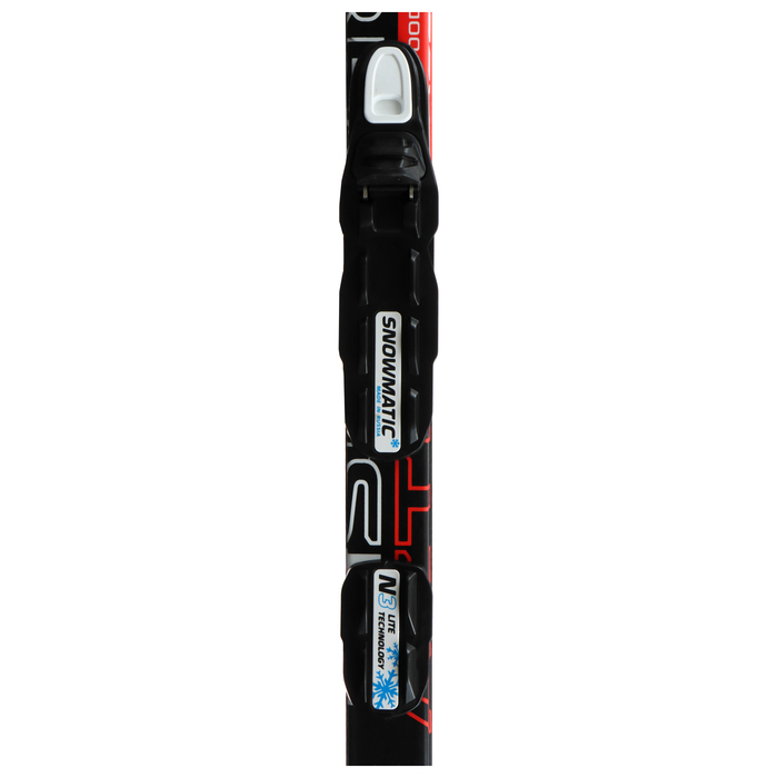 Комплект лыжный: пластиковые лыжи 195 см с насечкой, стеклопластиковые палки 155 см, крепления NNN, цвета МИКС