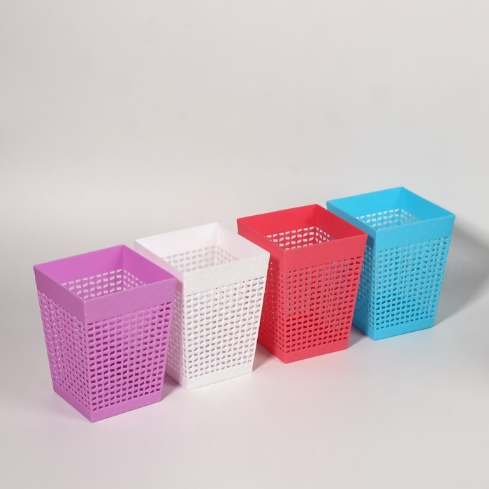 Органайзер - подставка для хранения маникюрных/косметических принадлежностей, 12 &times; 9 &times; 9 см, цвет МИКС
