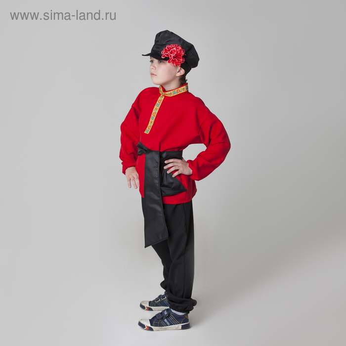 Карнавальный костюм для мальчика «Русский народный», рубашка, брюки, картуз, кушак, рост 116-122 см, 5-6 лет Карнавальный костюм для мальчика «Русский народный», рубашка, брюки, картуз, кушак, рост 116-122 см, 5-6 лет