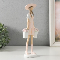 Сувенир полистоун "Девушка с ведёрками цветов" 10,5х6,5х26,5 см Сувенир полистоун "Девушка с ведёрками цветов" 10,5х6,5х26,5 см