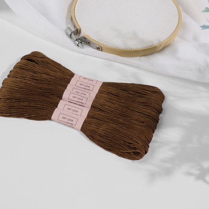 Набор ниток мулине №801, 8 &plusmn; 1 м, 6 шт, цвет дуб