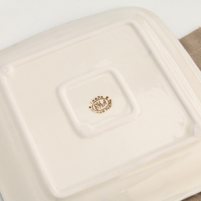 Блюдо Блюдо "Квадратное", гжель, фарфор, 18х18 см