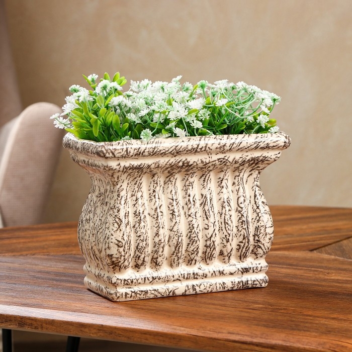 Кашпо &laquo;Античное&raquo;, коричневое, керамика, 1 л, 1 сорт, Иран