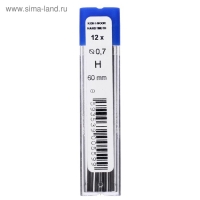 Грифели для механических карандашей 0.7 мм, Koh-I-Noor 4162 H, 12 штук, в футляре Грифели для механических карандашей 0.7 мм, Koh-I-Noor 4162 H, 12 штук, в футляре