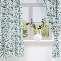 Шторы для кухни Доляна Apple flowers 146х180 см - 2 шт, подхваты - 2 шт, 100% хлопок, 164 г/м2 Шторы для кухни Доляна Apple flowers 146х180 см - 2 шт, подхваты - 2 шт, 100% хлопок, 164 г/м2