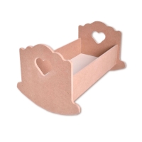 Кроватка-люлька "сердечко" без постельного белья, 43 см, неокрашенный 1058 Кроватка-люлька "сердечко" без постельного белья, 43 см, неокрашенный 1058