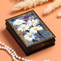 Шкатулка «Герберы», 10×14 см, лаковая миниатюра Шкатулка «Герберы», 10×14 см, лаковая миниатюра