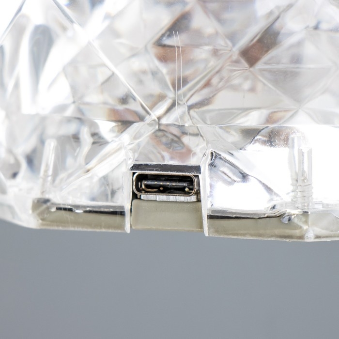 Настольная лампа с ПДУ "Призма" LED RGB АКБ 9,5х9х21,5 см RISALUX