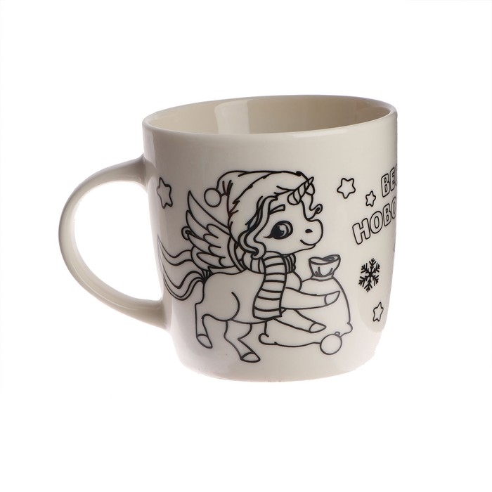 Лунная роспись кружки на новый год &laquo;Весёлого Нового года!&raquo;, 300 мл